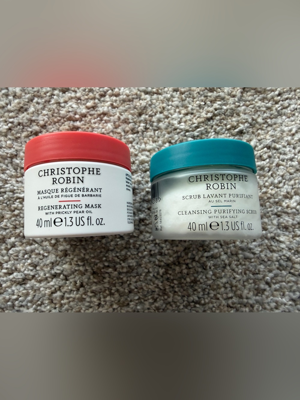 NWT Christophe Robin Regenerating mask and Cleansing purifying scrub, 1.3 oz